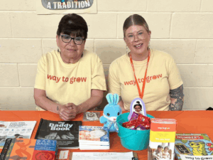 Community Engagement Manager Sheena and Family Educator Alison at a local event.